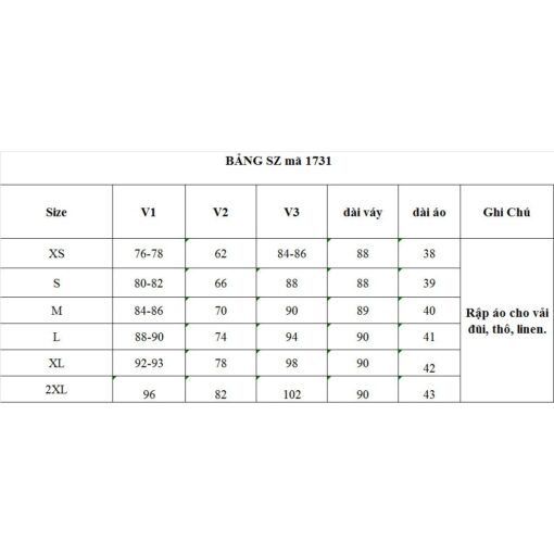 Rập giấy A0 mã 1731 - Set váy áo nữ - Hình ảnh 3