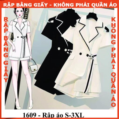 Rập giấy A0 mã 1609 - rập áo dáng dài