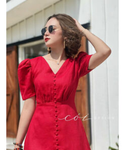 Alternative view of Rập giấy A0 đầm xòe tay phồng mã 1687