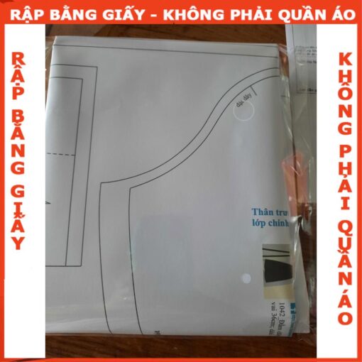 Rập giấy A0 mã 1042 - Rập đầm nữ - Hình ảnh 2