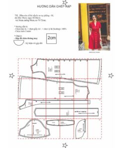 Alternative view of Rập giấy A0 mã 792 - đầm tay phồng