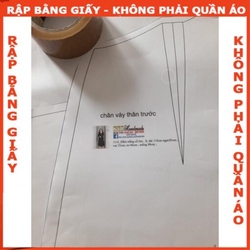 Rập giấy A0 mã 833 - Rập áo nữ - Hình ảnh 4
