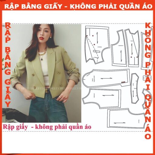 Rập giấy A0 mã 1692 - Rập áo khoác lửng