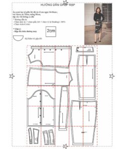 Alternative view of Rập giấy A0 set chân váy và áo sơ mi mã 1227