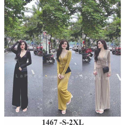 Rập giấy A0 mã 1467 - bộ thun nhún eo - Hình ảnh 3