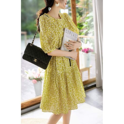 Rập giấy A0 mã 204  - đầm suông tay phồng - Hình ảnh 4