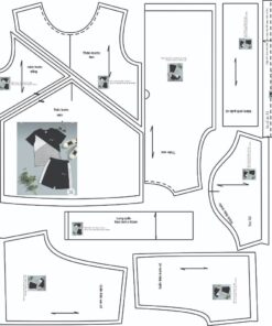 Alternative view of Rập giấy A0 bộ đùi phối bé trai mã B69