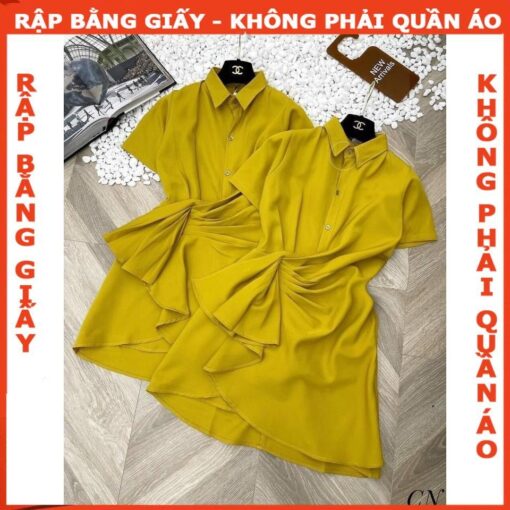 Rập giấy A0 đầm sơ mi xếp eo  mã 319