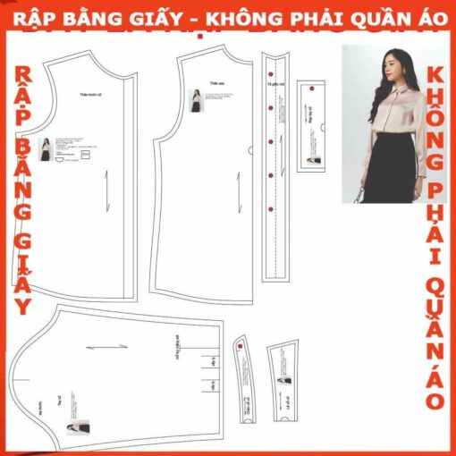 Rập giấy A0 áo sơ mi mã T45