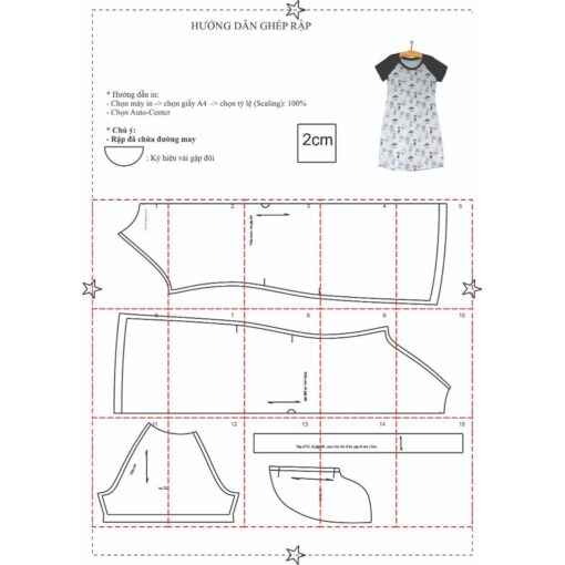 Rập mã 612 rập đầm thun tay ragland - Hình ảnh 3