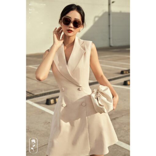Rập giấy A0 mã 1167 - đầm cổ ve - Hình ảnh 2