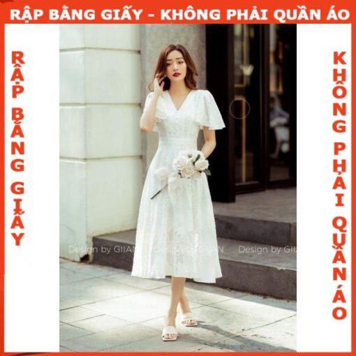 Rập giấy A0 đầm nữ  mã 100 - Hình ảnh 3