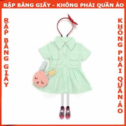 Rập giây A0 mã R269 - đầm sơ mi bé