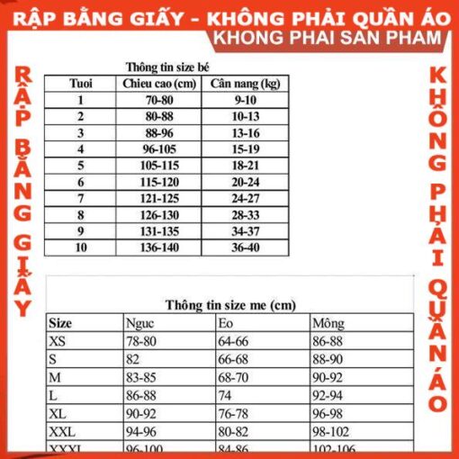 Rập giấy A0 mã R333 - bộ lửng mẹ bé - Hình ảnh 5