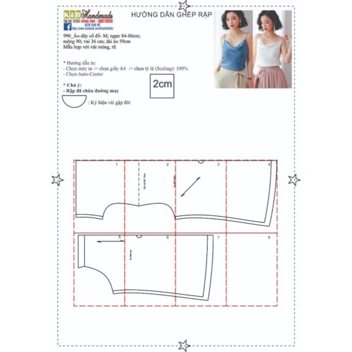 Rập  mã 990- áo dây cổ đổ K & B Handmade - Hình ảnh 2