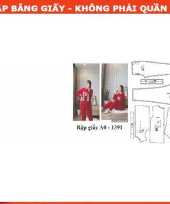 Rập giấy A0  bộ thun tay dài mã 1391