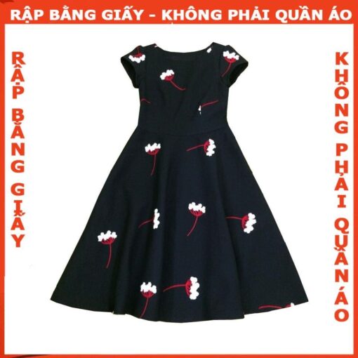 Rập giấy A0 mã 545 - đầm xòe tay nhí