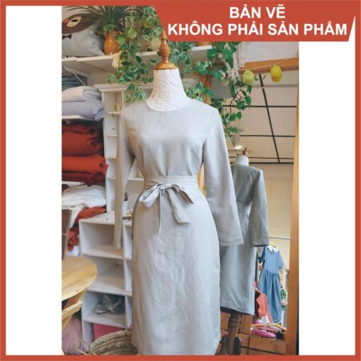 Rập mã 973 - đầm suông dáng dài - Hình ảnh 3