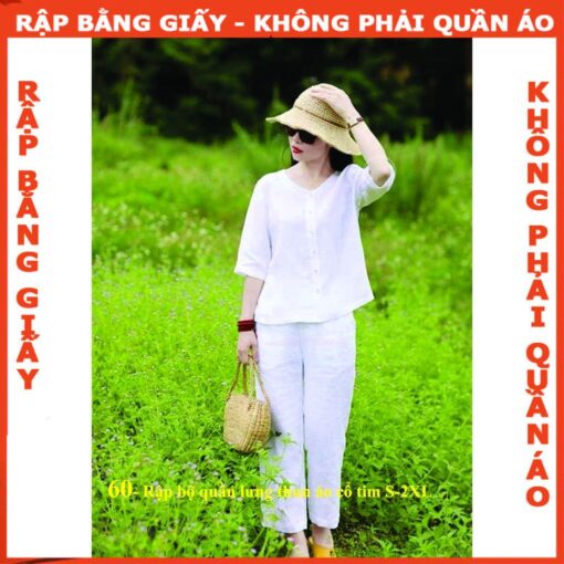 Rập giấy mã 60 - bộ cổ tim - Hình ảnh 2