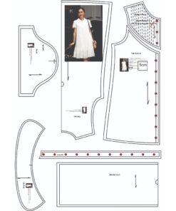 Alternative view of Rập giấy A0 đầm nữ mã 398 (rập đầm)