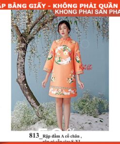 Rập giấy A0 đầm A cổ chân mã 813
