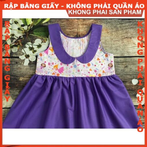 Rập giấy A0 mã R266 - Rập đầm bé gái - Hình ảnh 4