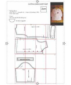 Alternative view of Rập giấy A0 mã 556 - áo sơ mi tay lỡ