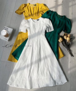 Alternative view of Rập giấy A0 mã 04 - đầm 7 mảnh tay phồng