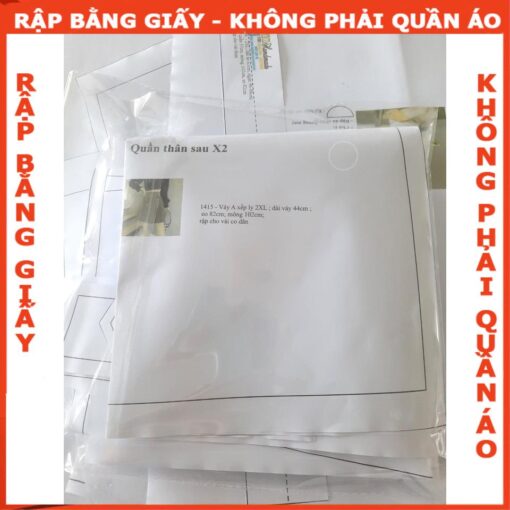Rập giấy A0 mã 1415 - rập chân váy - Hình ảnh 5