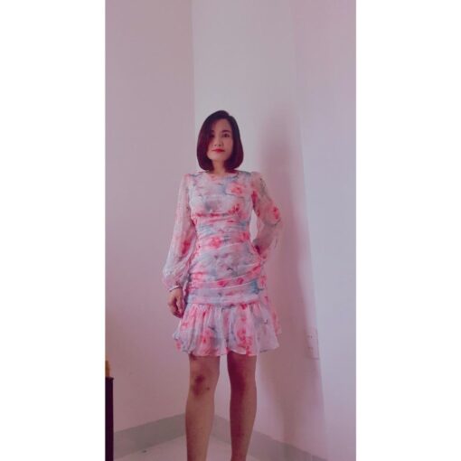 Rập giấy A0 mã 1480 - đầm tay dài - Hình ảnh 5