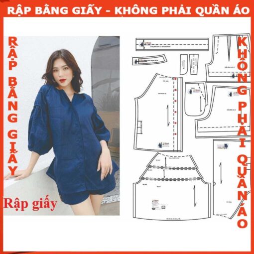 Rập giấy A0 mã 1596 - bộ linen