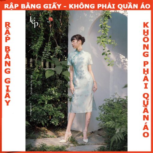 Rập giấy A0 đầm cổ chân dáng ôm mã 1146- - Hình ảnh 2