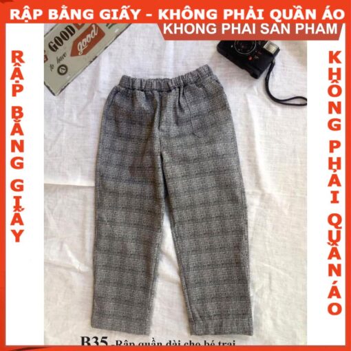 Rập giấy A0 quần dài bé trai mã B35