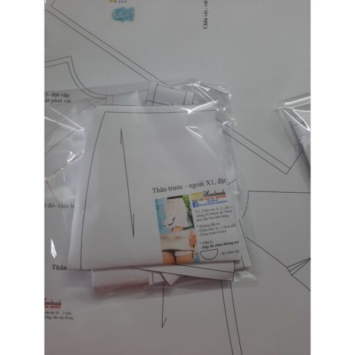 Rập giấy A0 mã 1168 - đầm tay dài - Hình ảnh 5