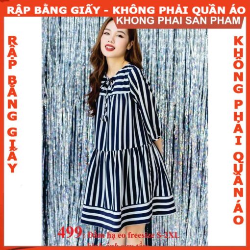 Rập giấy A0 mã 499 - Đầm hạ eo