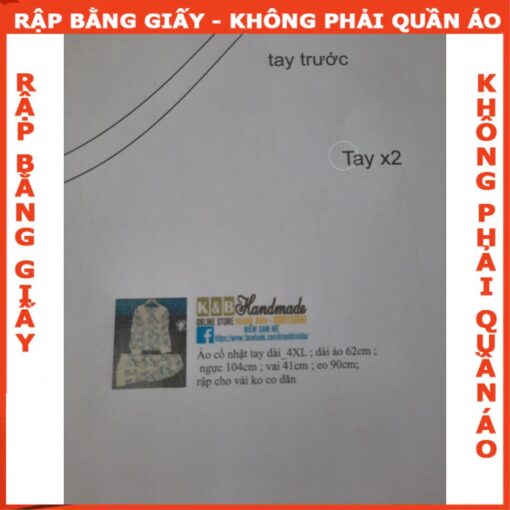 Rập giấy A0 mã 26 - rập đầm nữ - Hình ảnh 5
