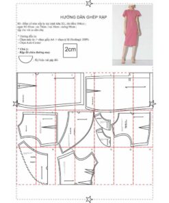 Alternative view of Rập giấy A0 mã 80 - đầm xếp  cổ