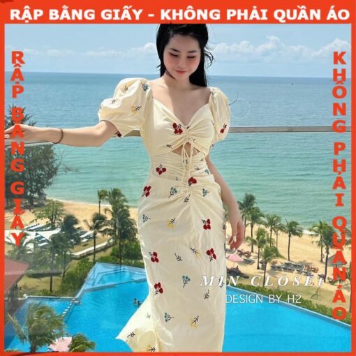 Rập giấy A0 mã 226 - đầm nhún ngực