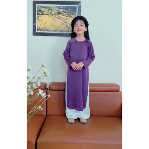 Rập giấy A0 bộ áo dài bé gái mã AD21 - Hình ảnh 8