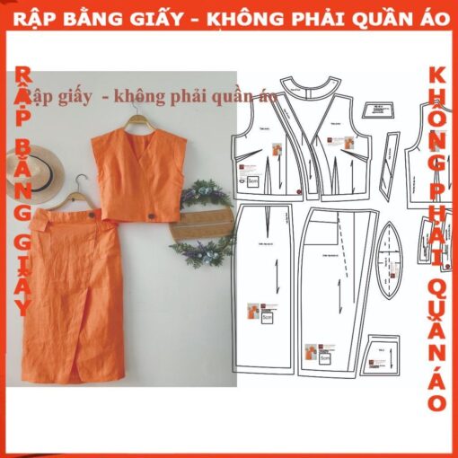 Rập giấy A0  set váy áo mã 1695