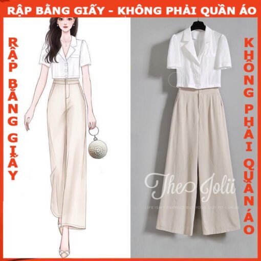 Rập áo croptop tay phồng mã 1077 - Hình ảnh 4