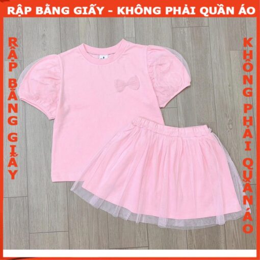 Rập giấy A0 bộ váy bé gái mã R489 - Hình ảnh 2