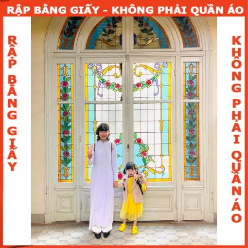 Rập giấy A0 may áo dài học sinh AD08 ( áo + quần) - Hình ảnh 3