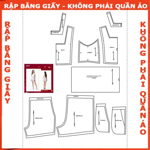 Rập giấy A0 mã 1008 - bộ đùi nữ - Hình ảnh 2