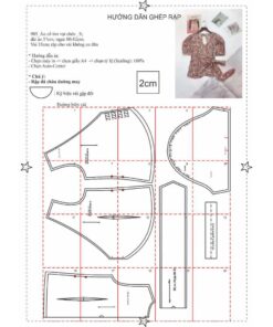 Alternative view of Rập giấy A0 áo tay phồng mã 985