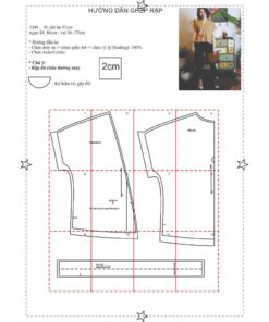 Alternative view of Rập giấy A0 mã 1246 - áo tay liền