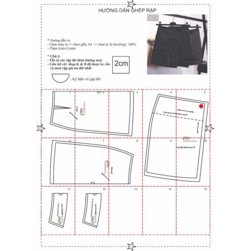 Rập giấy A0 mã 341 - chân váy - Hình ảnh 2