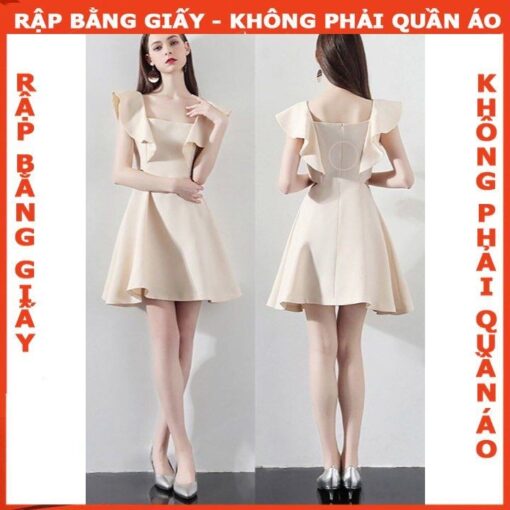 Rập giấy A0 mã 718 - đầm cánh tiên