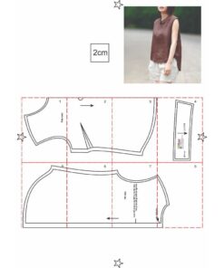 Alternative view of Rập giấy A0 mã 368 - áo cổ sen