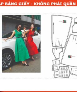 Rập giấy A0 mã 343 - đầm xòe sát nách